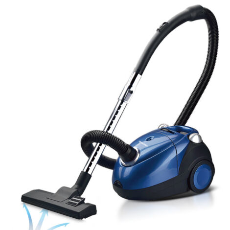 Aspirapolvere senza sacco - Aspirapolvere da 2 litri e 2800 W con struttura in acciaio inossidabile, funzione soffiante, aspirapolvere industriale per liquidi e solidi