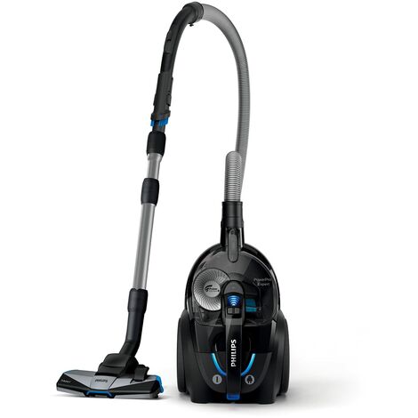 Aspirapolvere senza sacco Philips Series 7000 - Aspirapolvere da 900 W con filtro Allergy H13 e ugello TriActive+ (FC9741/09), nero