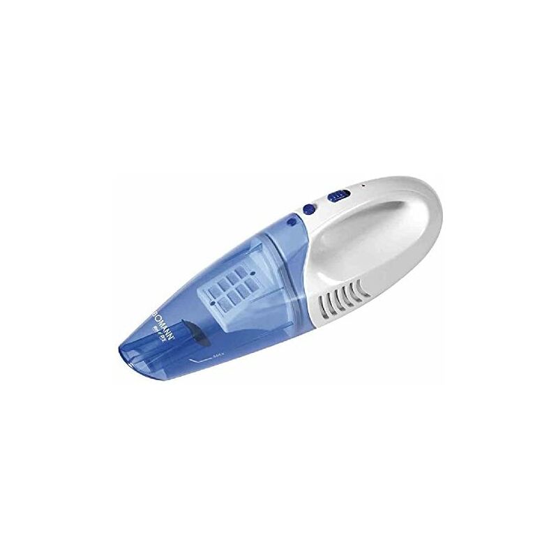 Image of Bomann - 609600 - Aspirapolvere manuale senza sacco (a batteria, aspira a umido e a secco), colore white e blu