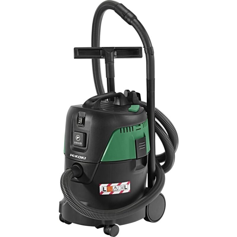 Hikoki - Aspirateur 1400W 4,38m3/min cuve 25L poussière et eau classe l 6 accessoires RP250YBLWAZ