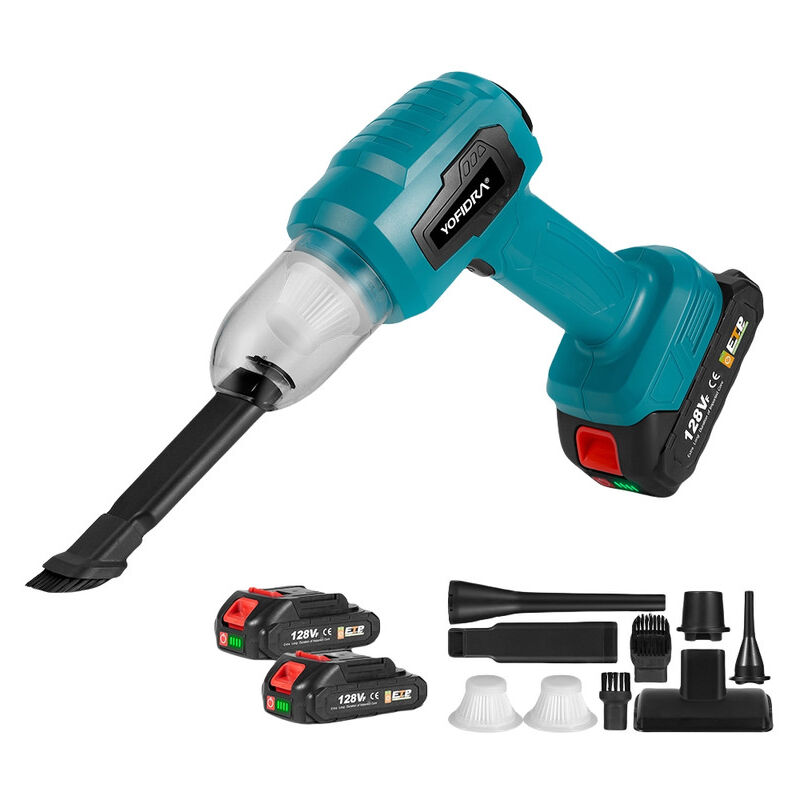 Mini Aspirateur à Main, 4 en 1 Multifonctions Aspirateur Voiture 180ML,avec deux batteries