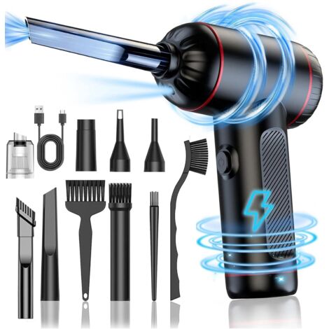 Aspirateur 4 En 1 50,000 Tr/Min, Aspirateur À Main Sans Fil, Collecteur De Poussière Et Souffleur, Aspirateur Portable Pour Voiture Humide Et Sèche