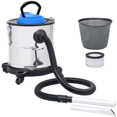 Aspirateur à cendres et filtre HEPA 1200W 20 L Acier inoxydable