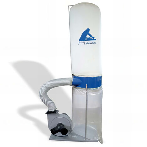 Aspirateur à copeaux mobile 1500 W – Débit 2500 m³/h – Capacité 160 L – Filtration 35 microns – Pour chantiers humides – Jean L'Ebeniste - FM300-MONO