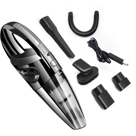 Aspirateur à main, 120W, 2200mA Aspirateur à main sans filRéduction d'humidité/bruit Charge rapide avec filtre lavable pour la maison, la voiture, la table, le type humide et sec