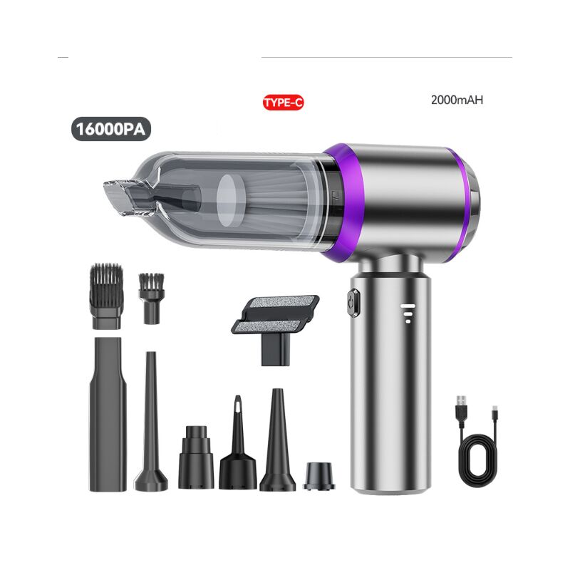 Aspirateur à Main, 18000Pa 3 in 1 Aspirateur Voiture Puissant sans Fil, 3 Vitesses 80,000U/min, Mini Aspirateur sans Fil pour PC Maison Voiture
