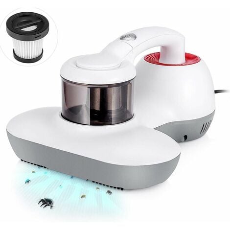 Aspirateur à main anti-acariens, idéal pour les personnes allergiques nettoyeur de matelas stérilise les surfaces grace,Aspirateur anti acariens/antibactérien pour matelas, canapé,10KPa
