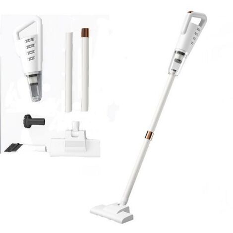 Aspirateur à main, Aspirateur balaisBalai électrique, silencieux, grande puissance d'aspiration, mobile et rechargeable, Blanc, KINSI