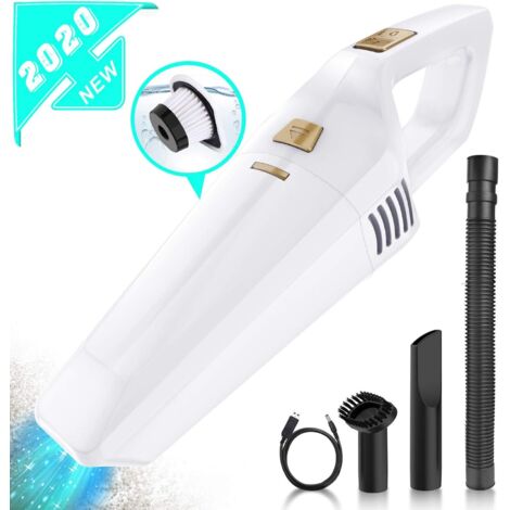 Aspirateur à main, Aspirateur de voiture 6000PA 120W 2200mA Aspirateur portable, Aspirateur sans fil Main humide/sec Charge rapide Nettoyage Maison et aspirateur de voiture
