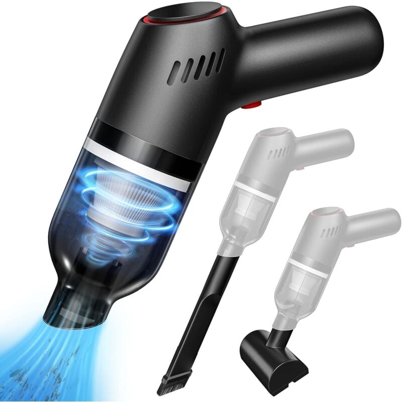 Start - Aspirateur à main, aspirateur sans fil 8000PA, aspirateur de voiture avec lumière led, support mural, adapté à la cuisine, à la voiture et