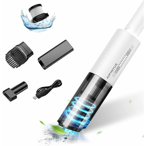 Aspirateur à main batterie voiture aspirateur 4000mA 6000Pa gagnant du test sans sac aspirateur humide/sec 2 filtres hepa 450g super léger sans fil mini aspirateur pour voiture à la maison mobile mais
