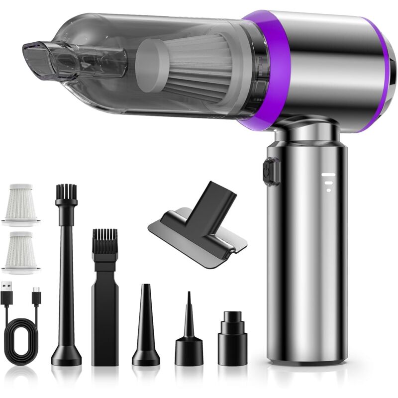 Aspirateur à main, mini aspirateur sans fil 16000 Pa avec 3 vitesses, aspirateur de voiture puissant et multifonctionnel avec moteur sans balais pour Aspirateur à main, mini aspirateur sans fil 16000 Pa avec 3 vitesses, aspirateur de voiture puissant et multifonctionnel avec moteur sans balais pour
