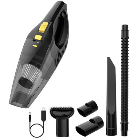Aspirateur à main portable sans fil, aspiration puissante 7000 Pa, batterie rechargeable 2200 mAh, léger, pour voiture et surfaces sèches.