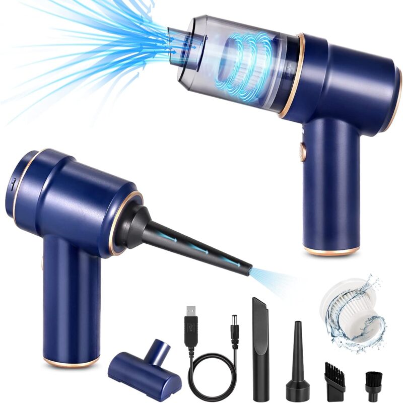 Start - Aspirateur à main puissant, 3 en 1 multifonction 120 w, aspirateur à main sans fil 9000 pa, usb 4000 mAh, charge rapide, aspirateur de