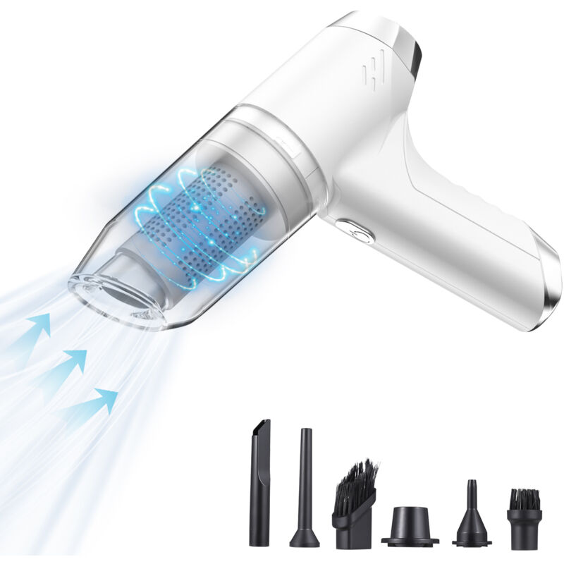 Ikodm - Aspirateur à main sans fil 6500 Pa Aspiration puissante 3 en 1 Souffleur d'air et pompe à main Aspirateur 120 w Haute puissance Aspirateur