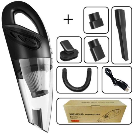 Aspirateur à Main sans Fil 7.2V - Puissant 120W Voiture - Silencieux Batterie USB Rechargeable - Humide et Sec - Noir