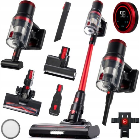 Aspirateur à main sans fil et sans sac avec brosse électrique LED 450 W