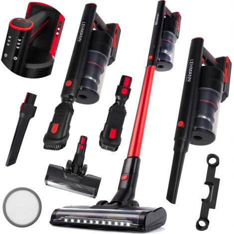 Aspirateur à main sans fil LEHMANN, sans sac, à piles et LED