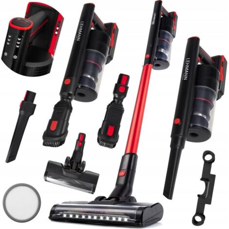Aspirateur à main sans fil LEHMANN, sans sac, à piles et LED