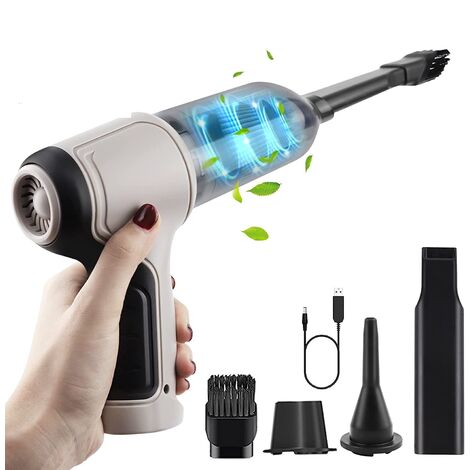 Aspirateur à Main sans Fil, Mini Aspirateur 2000mah/9000pa avec Filtre Lavable, Aspirateur De Voiture Portable sans Sac Suppression du Bruit Humide Et Sec Et Humide pour La Maison Et Les Voitures