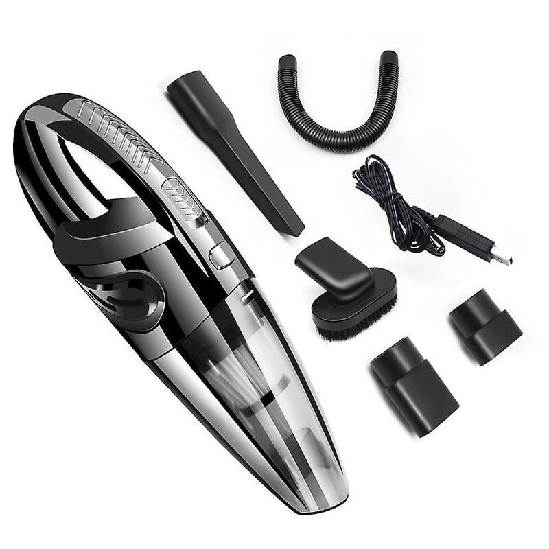 Fei Yu - Aspirateur à main sans fil portable puissant 120 w 2000 mAh avec fonction humide et sèche, filtre Hepa lavable et 5 buses rechargeables pour