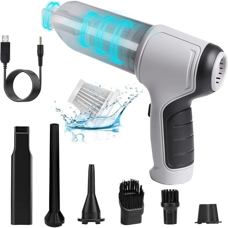 Ersandy - Aspirateur a Main sans Fil pour Voiture, 3 en 1 Puissant Mini Aspirateur Multifonction 9000PA, 120W, Anti-poussière, Aspirateur Portable