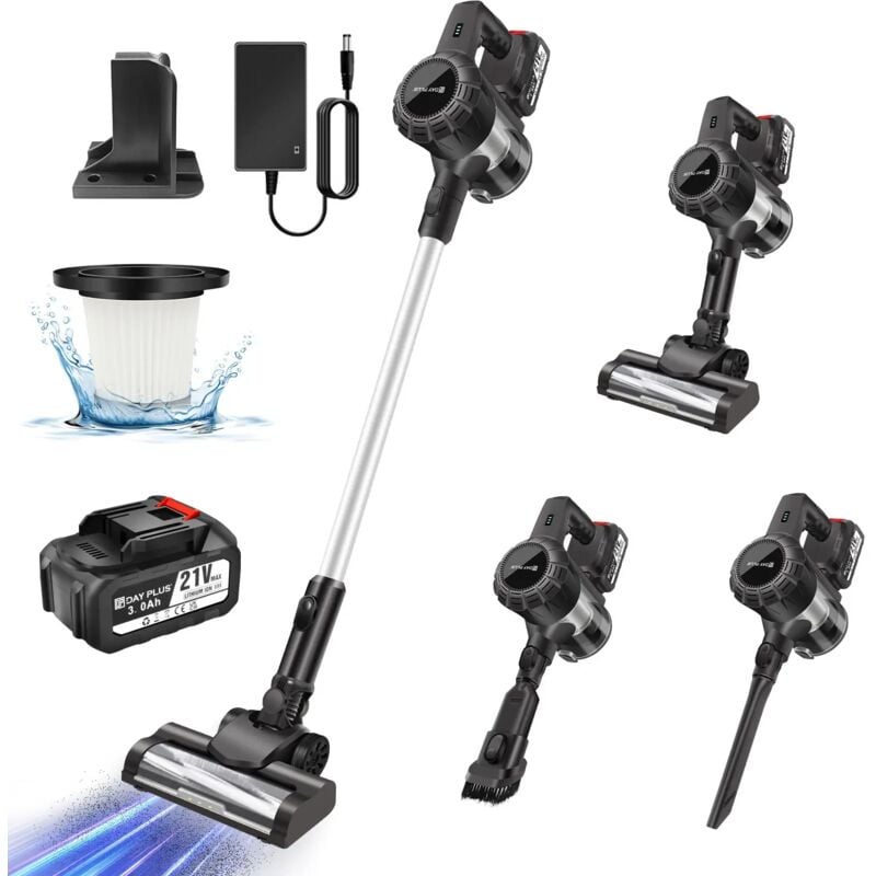 Aspirateur à main sans fil Sans sac 30000PA Aspiration puissante avec batterie