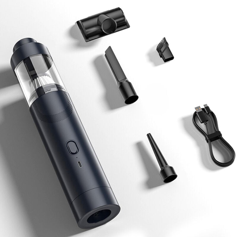 Aspirateur à main sans fil souffleur d'air 5000PA haute puissance dépoussiéreur multifonctionnel pompe à gonflage support