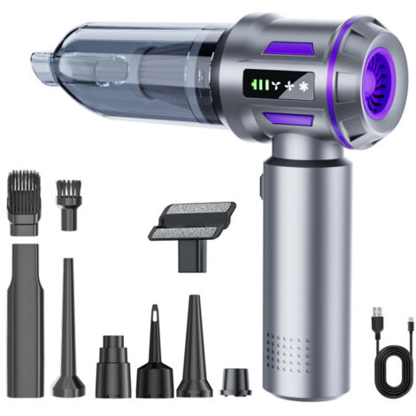 Aspirateur à main,Aspirateur balai sans fil,Aspirateur à main,2000mAh 1000W,Argent-violet
