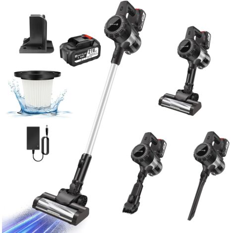 Aspirateur à manche vertical sans fil DayPlus, aspirateur à main sans fil 3 en 1 130000 RPM sans balais pour tapis, sol dur, Avec 1 batterie