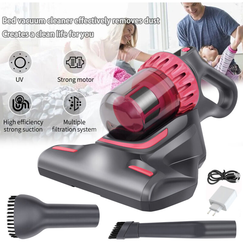 Aspirateur à matelas Aspirateur d'acariens Lumière uv Aspirateur à main Éliminateur d'acariens dhl