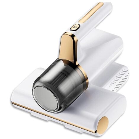 Aspirateur anti-acariens avec lampe UV-C, aspirateur anti-acariens pour matelas, canapés et tapis, blanc