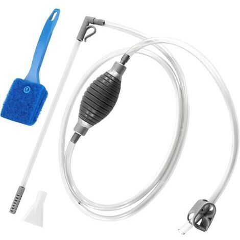 Aspirateur Aquarium Changer l'eau Kit Pompe pour Nettoyage Aquarium avec 1 Brosse de Nettoyage Bleue pour Nettoyage Aquarium pour Changer l'eau