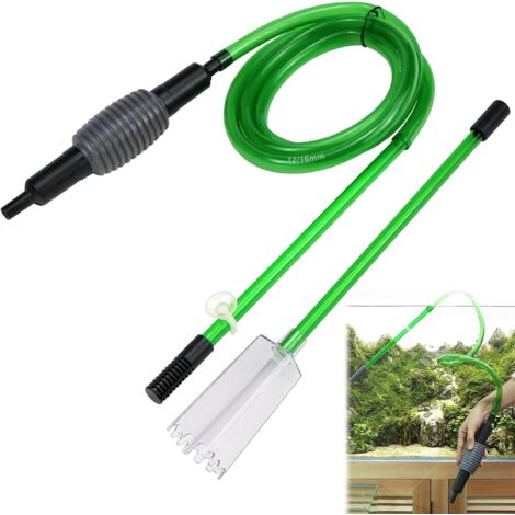 Aspirateur Aquarium, Siphon Aquarium, Pompe Nettoyage Aquarium, Kit de Nettoyage pour Gravier d'aquarium avec Siphon pour Changement d'eau d'aquarium, Nettoyage de Gravier et de Sable