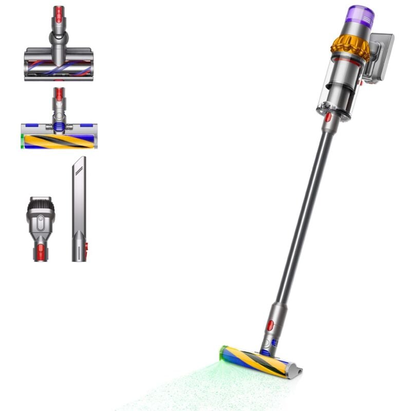 Dyson - V15 Detect Absolute aspirateur à main de Nickel, Jaune Sans sac