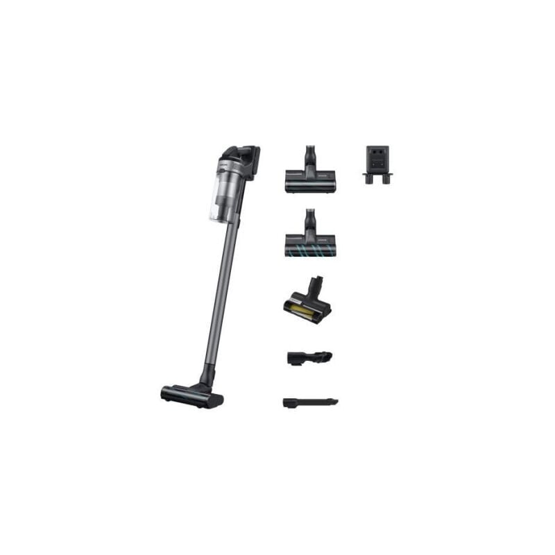 Aspirateur Balai SAMSUNG Jet 75E Complete VS20B75CR5 - sans Fil - Puissance 200 AW - Autonomie 60 min - Station murale - 3 bross