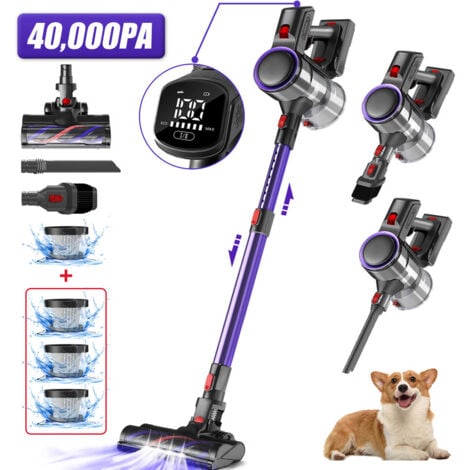 AUTRES Aspirateur balai san fil 30000pa 300w - autonomie 50min - 6 en 1 - 1.3 l - aux sols durs et tapis - idéal pour les poils d'animaux