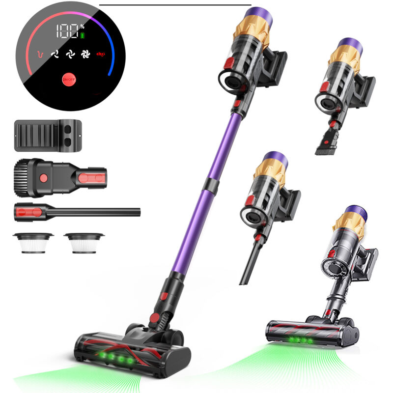 Blossom - Aspirateur Balai Sans Fil,550W/45Kpa,60Min,Aspirateur sans Fil Puissant,Capacité de 1,5 L,Avec Écran Tactile pour Les Poils d'animaux/Sols Blossom - Aspirateur Balai Sans Fil,550W/45Kpa,60Min,Aspirateur sans Fil Puissant,Capacité de 1,5 L,Avec Écran Tactile pour Les Poils d'animaux/Sols