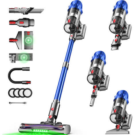 Aspirateur Balai Sans Fil 65000Pa 550W avec Écran Tactile – Aspirateur à Main Rechargeable pour Poils d’Animaux, Tapis & Sols Durs, Autonomie 70 min, 3 Niveaux d’Aspiration, Bac à Poussière 1.8 L, Gro