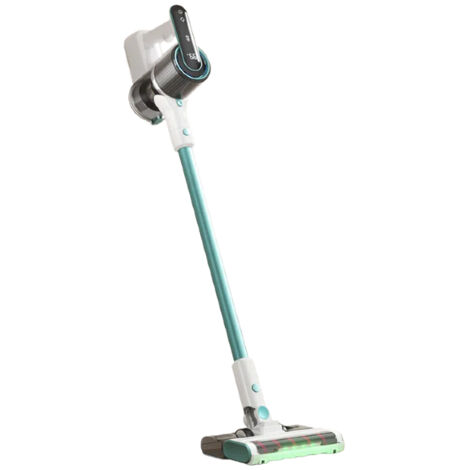 Aspirateur balai sans fil puissant 2en1 rechargeable 22.2V avec brosse anti-emmêlement et Écran LED -Vert