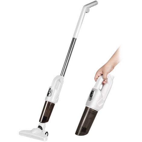 Aspirateur balai sans fil rechargeable 20000Pa aspiration puissante 2 en 1 à main pour voiture avec bac à poussière amovible suceur plat et brosse