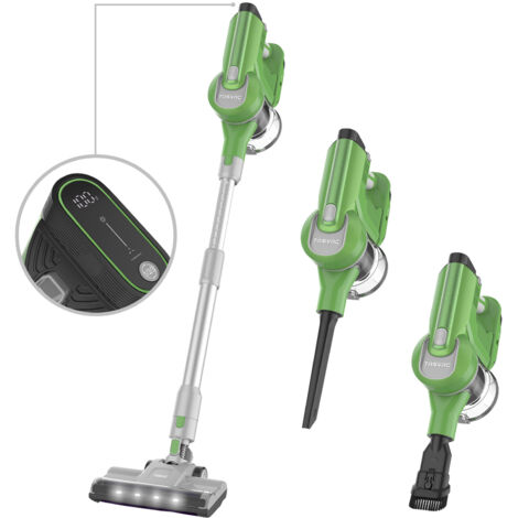 Aspirateur balai sans fil TASVAC S8 Vert avec écran LED et brosse à rouleau doux