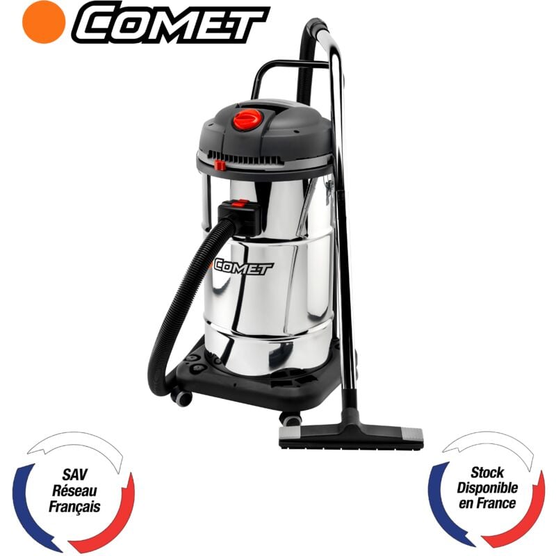 Aspirateur bidon 65 l Comet cvp 265 x - 65 lt - Cuve en acier - 2400 w