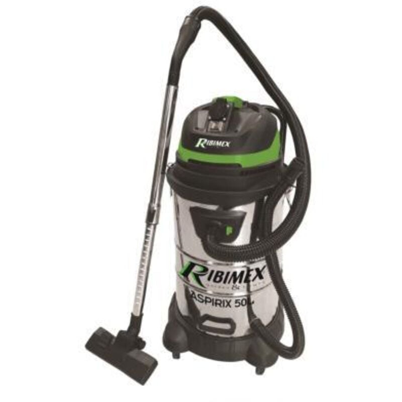 Ribimex - Aspirateur bidon 50 litres aspirix50 1200w inox avec prise machine outil