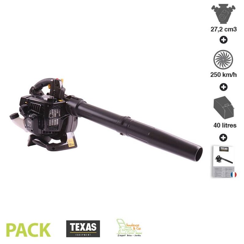 Texas - Aspirateur broyeur souffleur de feuilles thermique 27,2cm3 250 km/h anti-vibration GBV270