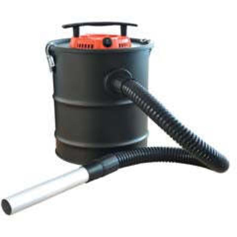 Aspirateur e'lectrique a' cendres me'talliques Excel 600W 12 litres avec filtre et tuyau d'aspiration en acier