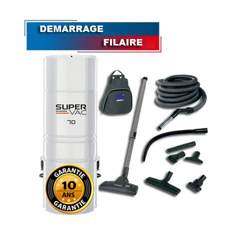 Aspirateur centralisé type Aldes HAYDEN SuperVac 70 avec kit de nettoyage, Garantie 10 ans