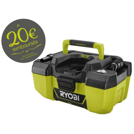 Aspirateur d'atelier RYOBI 18 V One Plus - sans batterie ni chargeur R18PV-0