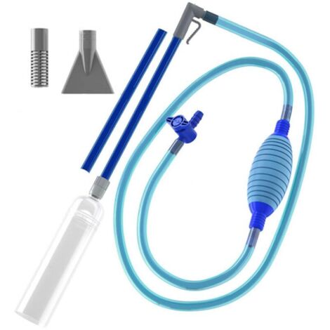 Aspirateur de bain à remous, aspirateur manuel sans fil de 3 m pour changement d'eau de piscine, aspirateur de spa portatif avec ampoule compressible, 2 buses, tuyau flexible pour nettoyer la saleté