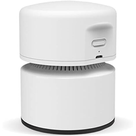 Aspirateur de bureau compact sans fil USB - Blanc, puissant et abordable, idéal pour la voiture et son sac de transport, la solution parfaite pour des surfaces propres.